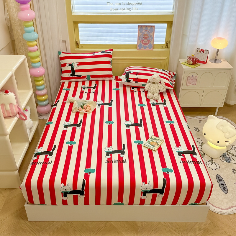 蓝邻 2024新款全棉单品系列单床笠 米粒