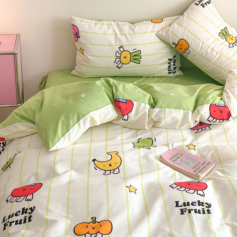 91家纺网 家纺一手货源 找家纺 蓝邻 2024新款全棉单品系列单被套 果蔬