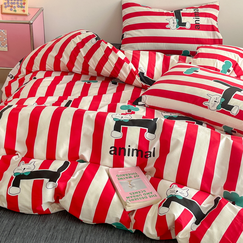 91家纺网 家纺一手货源 找家纺 蓝邻 2024新款全棉单品系列单被套 米粒