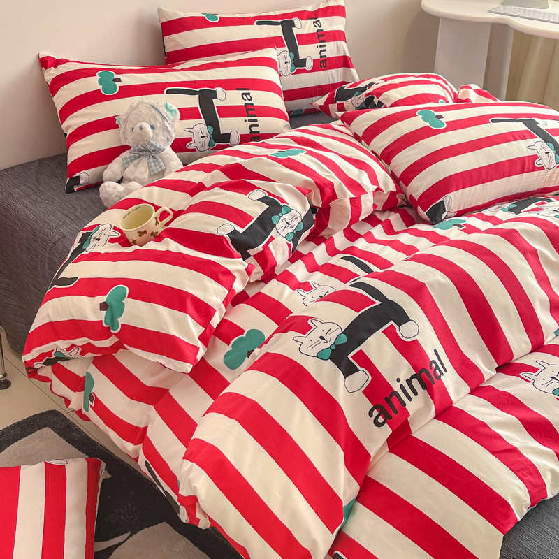 91家纺网 家纺一手货源 找家纺 蓝邻 2024新款全棉单品系列单被套 米粒