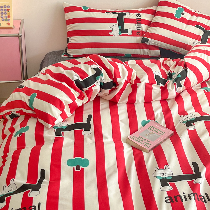 91家纺网 家纺一手货源 找家纺 蓝邻 2024新款全棉单品系列单被套 米粒