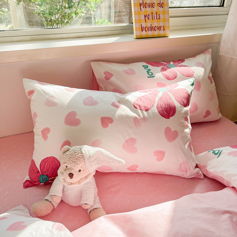 91家纺网 家纺一手货源 找家纺 蓝邻 2024新款全棉单品系列单被套 暖语