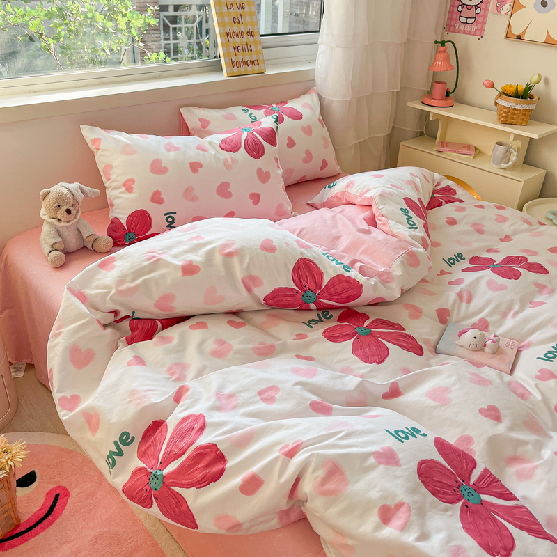 91家纺网 家纺一手货源 找家纺 蓝邻 2024新款全棉单品系列单被套 暖语