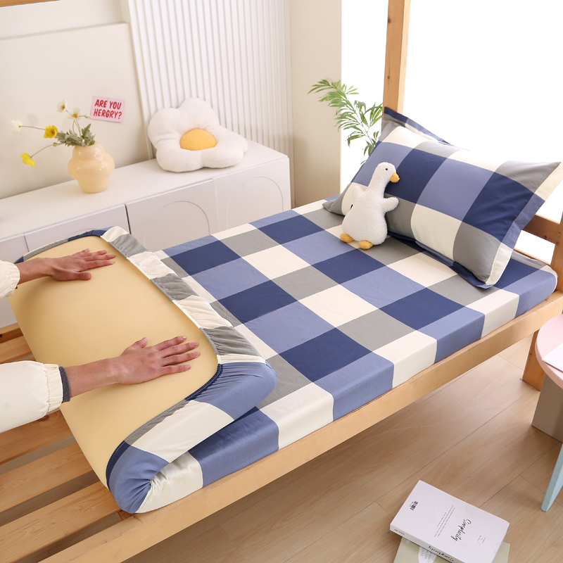 91家纺网 家纺一手货源 找家纺 （总）凯森家纺 2024新款13372全棉印花学生床笠宿舍寝室床垫保护套上下铺床笠