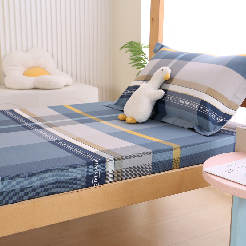 91家纺网 家纺一手货源 找家纺 （总）凯森2024新款斜纹加厚全棉三件套寝室学生床笠上下铺床三件套