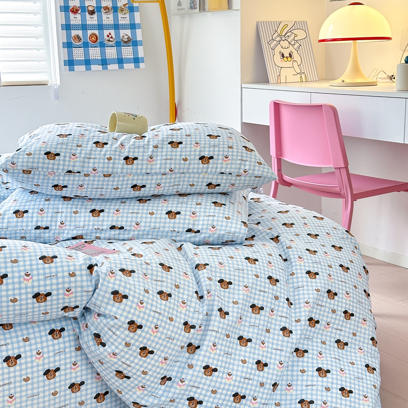 91家纺网 家纺一手货源 找家纺 星期八 2024新款全棉夏被四件套配被套 蛋糕汪