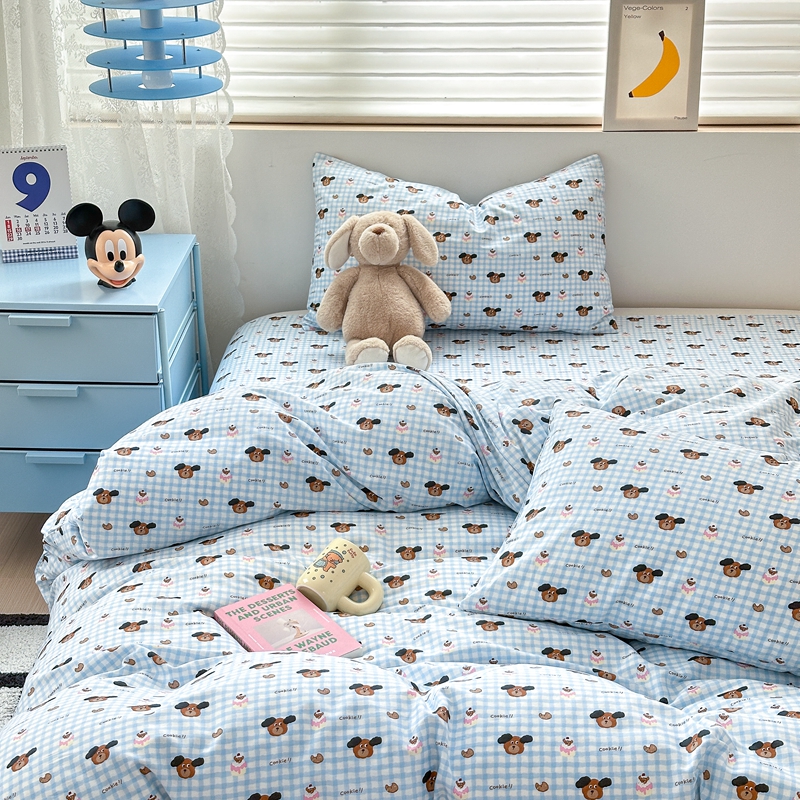 91家纺网 家纺一手货源 找家纺 星期八 2024新款全棉夏被四件套配被套 蛋糕汪