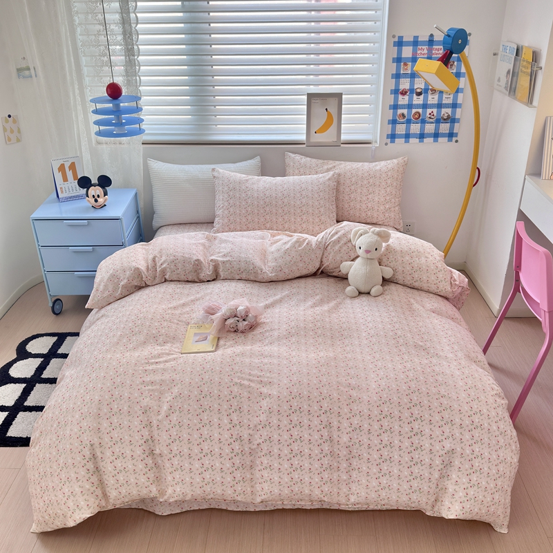 星期八 2024新款全棉夏被四件套配被套 粉粉兔