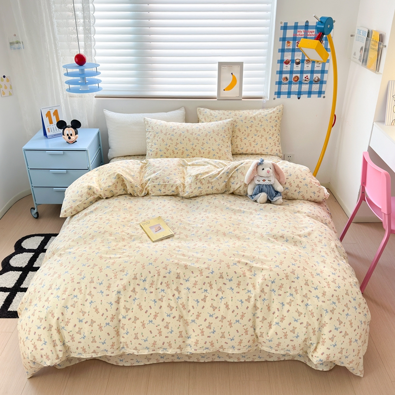 星期八 2024新款全棉夏被四件套配被套 花园小兔