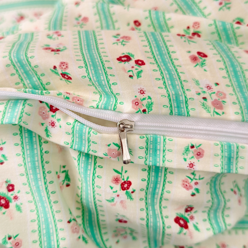 91家纺网 家纺一手货源 找家纺 星期八 2024新款全棉夏被四件套配被套 绿茵