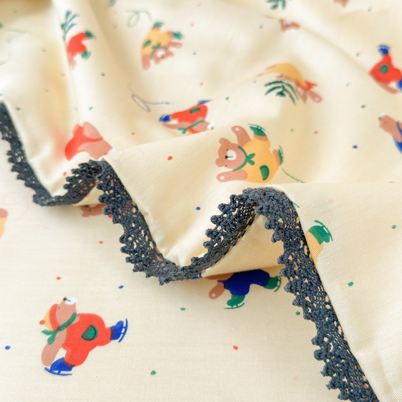 91家纺网 家纺一手货源 找家纺 星期八 2024新款全棉夏被四件套配被套 熊熊乐园