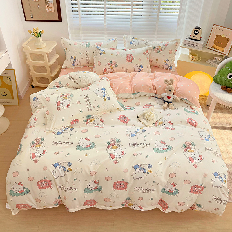 91家纺网 家纺一手货源 找家纺 楠沐 2026新款亲肤柔软芦荟棉美棉磨毛印花四件套