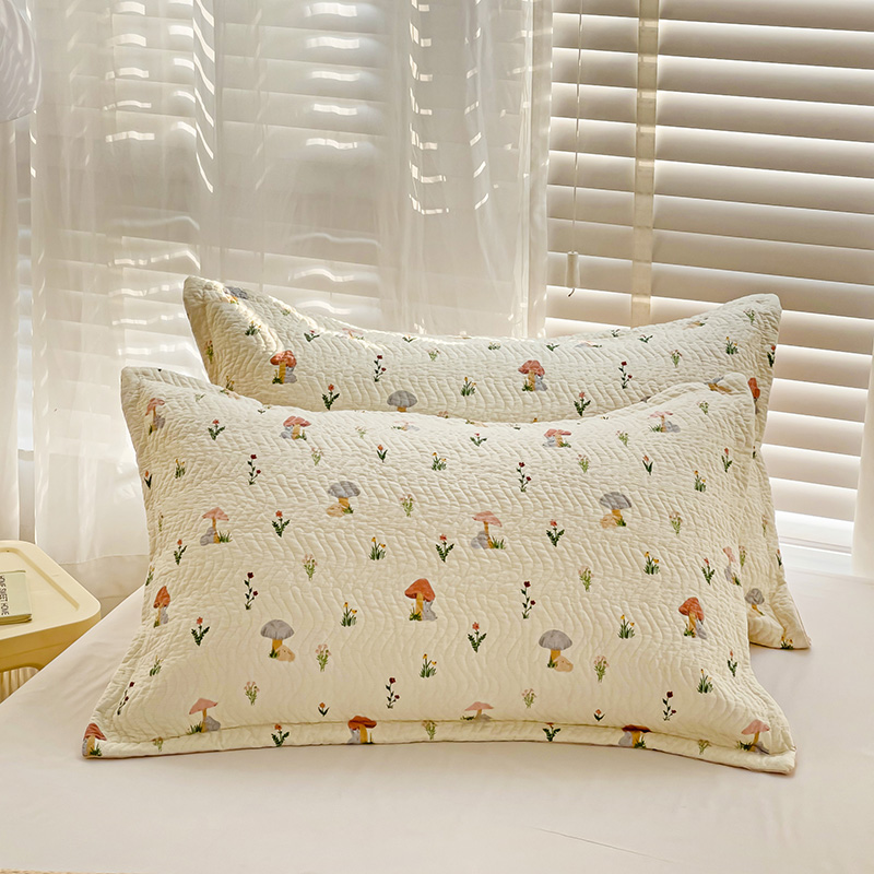 91家纺网 家纺一手货源 找家纺 胜权 2024新款双面全棉高温水洗夹棉枕套一对 爱丽丝