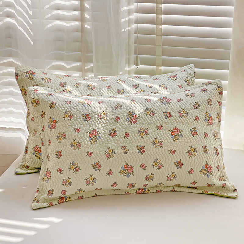 （总）胜权 2024新款双面全棉高温水洗夹棉枕套一对