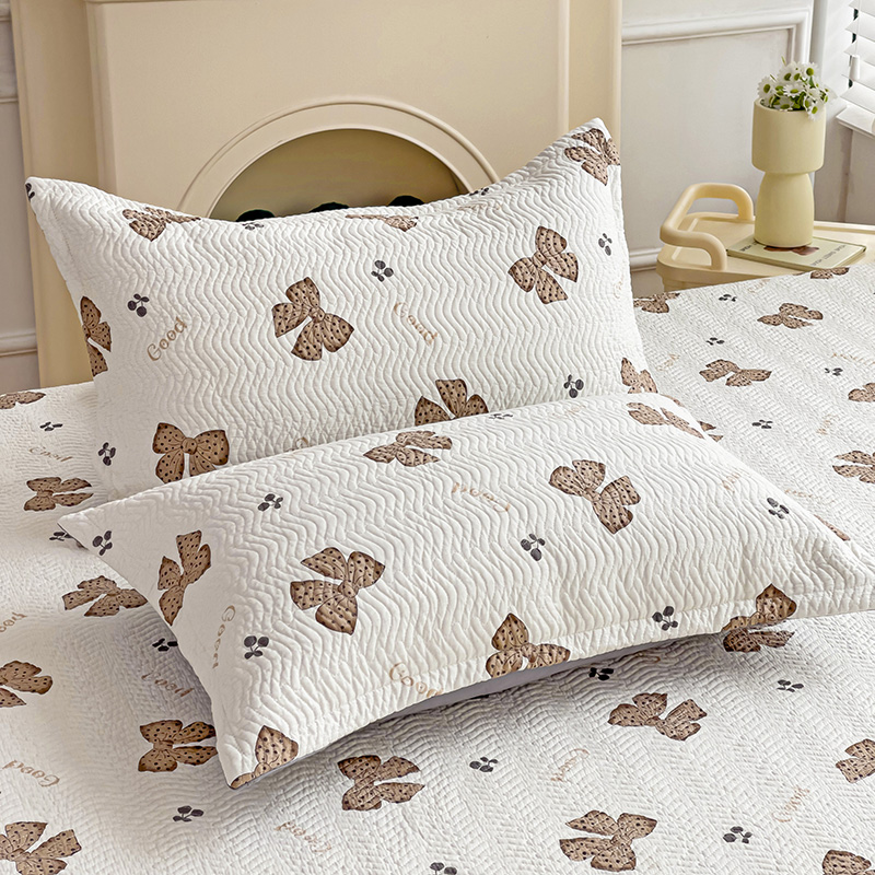 91家纺网 家纺一手货源 找家纺 胜权 2024新款双面全棉高温水洗夹棉枕套一对 幸运结