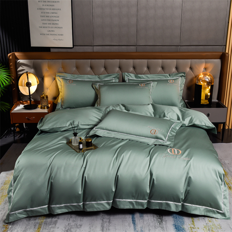 91家纺网 家纺一手货源 找家纺 （总）瑞驰2024新款丹尼斯系列长绒棉绣花四件套