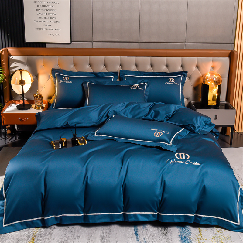 91家纺网 家纺一手货源 找家纺 （总）瑞驰2024新款丹尼斯系列长绒棉绣花四件套