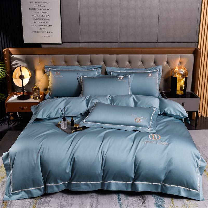 91家纺网 家纺一手货源 找家纺 （总）瑞驰2024新款丹尼斯系列长绒棉绣花四件套