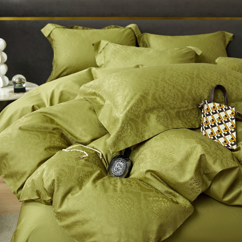 舒慕 2026新款高端100支长绒棉四件套全棉提花轻奢全棉四件套 北欧风情