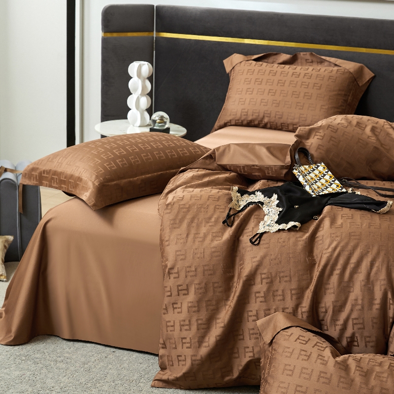 91家纺网 家纺一手货源 找家纺 舒慕 2025新款高端100支长绒棉四件套全棉提花轻奢全棉四件套 菲烟