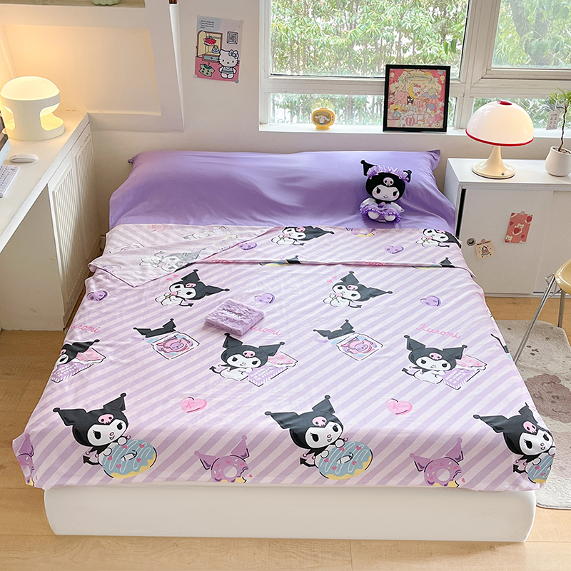 桃子 新款三丽鸥正版授权纯棉旅行隔脏睡袋火车出行睡袋系列（送同款收纳袋） 纯棉睡袋-美美库洛米