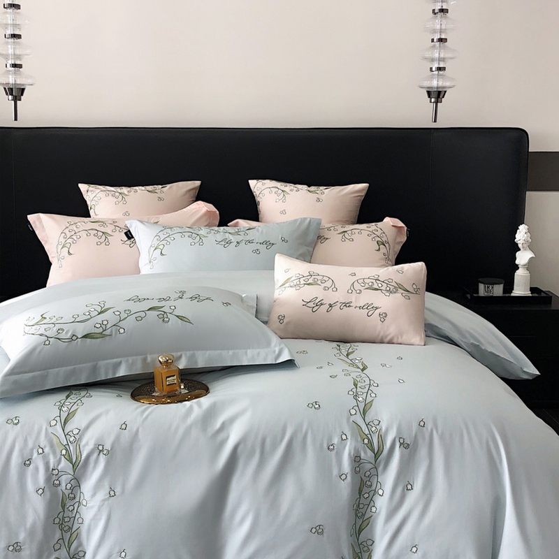 91家纺网 家纺一手货源 找家纺 卡姿家纺 2024春夏优雅刺绣—微风铃兰 微风铃兰蓝