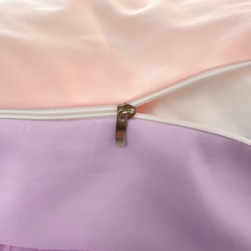 91家纺网 家纺一手货源 找家纺 沐慕家居 2024毛巾绣四件套 黑球球-粉紫