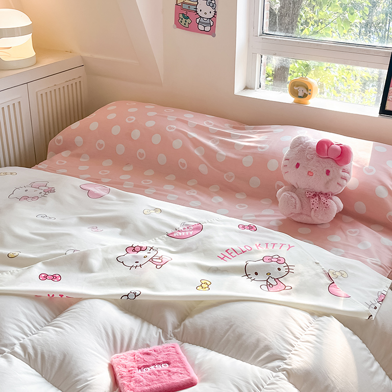 91家纺网 家纺一手货源 找家纺 （总）金爱家 2024新款三丽鸥正版授权纯棉旅行隔脏睡袋火车出行睡袋系列（送同款收纳袋）