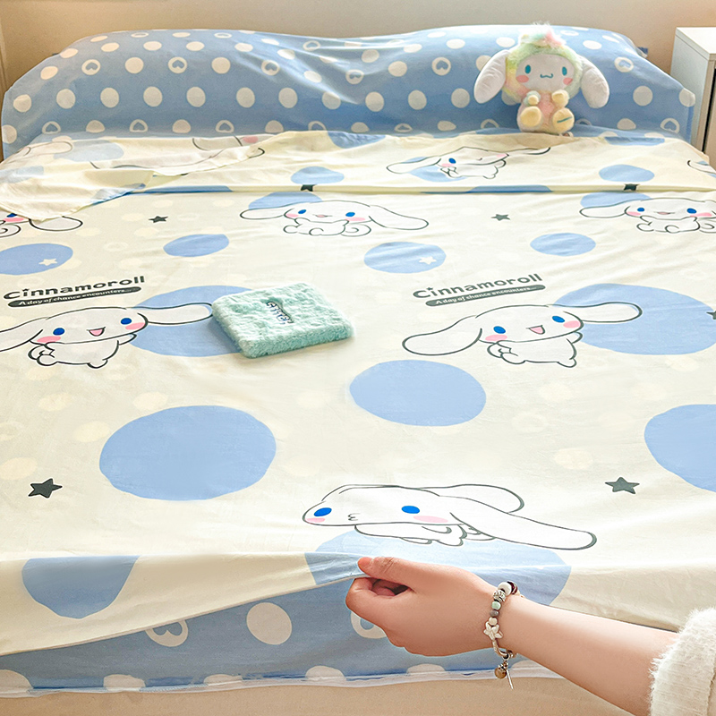 91家纺网 家纺一手货源 找家纺 金爱家 2024新款三丽鸥正版授权纯棉旅行隔脏睡袋火车出行睡袋系列（送同款收纳袋） 纯棉睡袋-波点玉桂狗