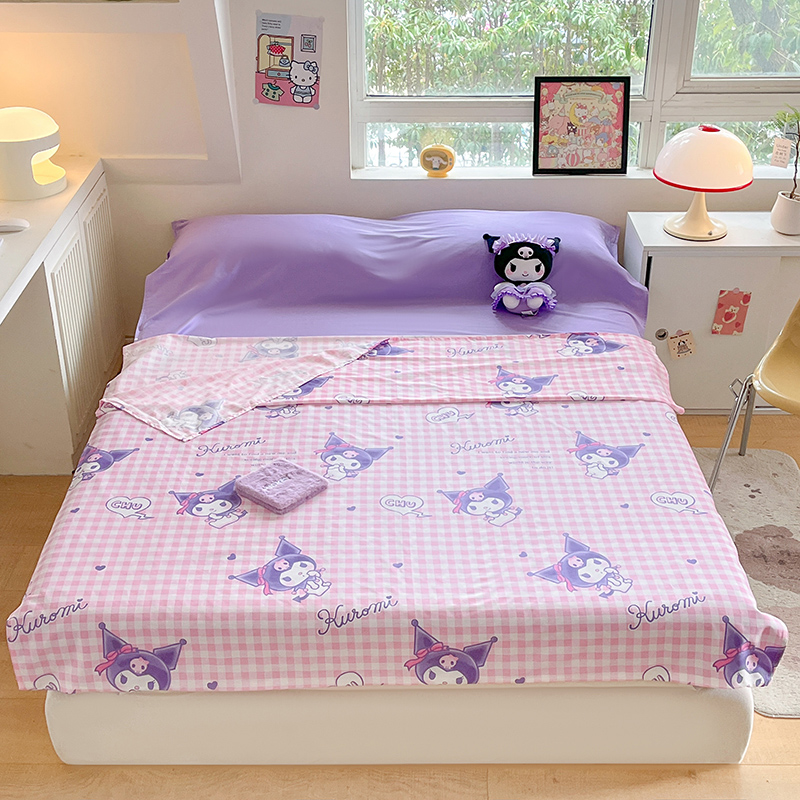 91家纺网 家纺一手货源 找家纺 金爱家 2024新款三丽鸥正版授权纯棉旅行隔脏睡袋火车出行睡袋系列（送同款收纳袋） 纯棉睡袋-库洛米之心