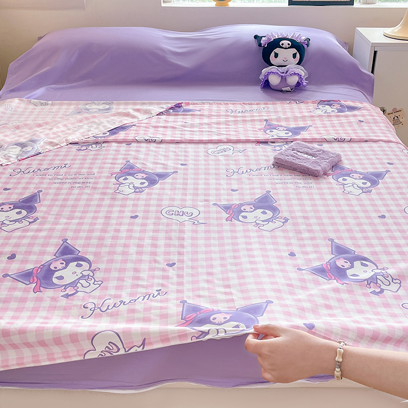 91家纺网 家纺一手货源 找家纺 金爱家 2024新款三丽鸥正版授权纯棉旅行隔脏睡袋火车出行睡袋系列（送同款收纳袋） 纯棉睡袋-库洛米之心