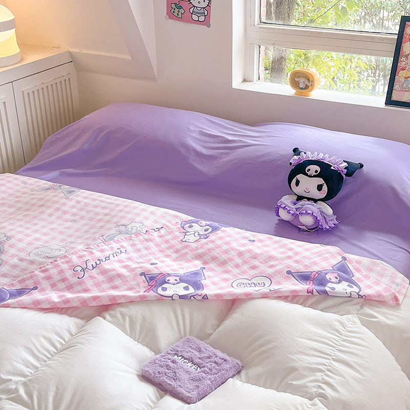 91家纺网 家纺一手货源 找家纺 金爱家 2024新款三丽鸥正版授权纯棉旅行隔脏睡袋火车出行睡袋系列（送同款收纳袋） 纯棉睡袋-库洛米之心