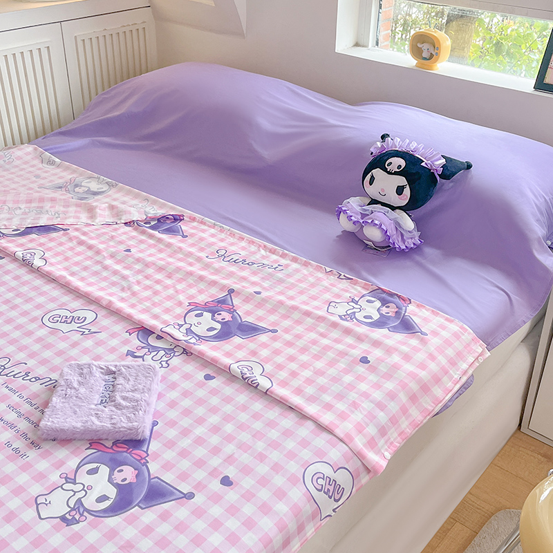 91家纺网 家纺一手货源 找家纺 金爱家 2024新款三丽鸥正版授权纯棉旅行隔脏睡袋火车出行睡袋系列（送同款收纳袋） 纯棉睡袋-库洛米之心