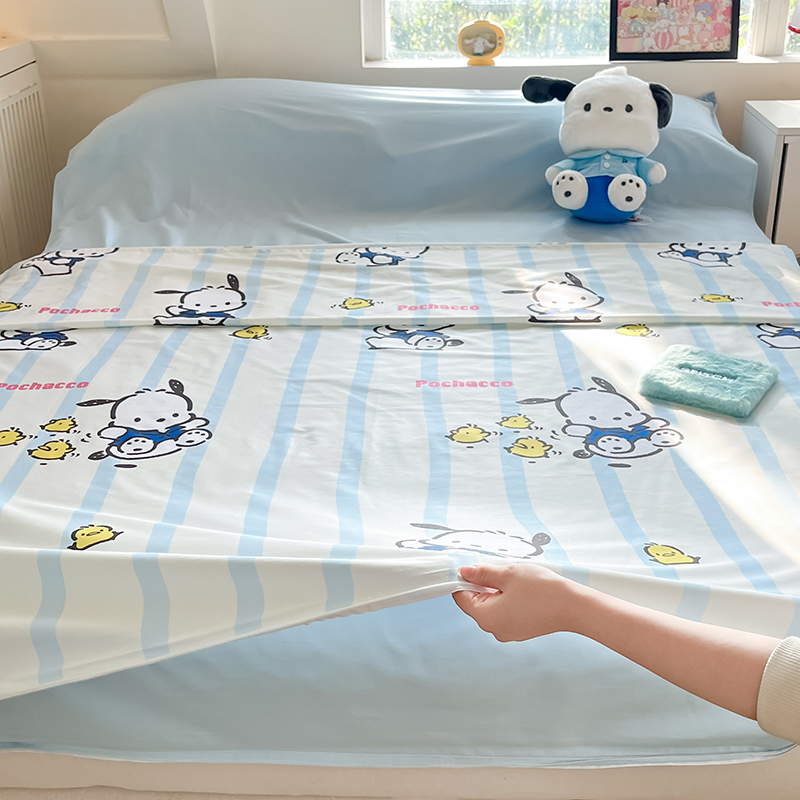 91家纺网 家纺一手货源 找家纺 金爱家 2024新款三丽鸥正版授权纯棉旅行隔脏睡袋火车出行睡袋系列（送同款收纳袋） 纯棉睡袋-快乐帕恰狗