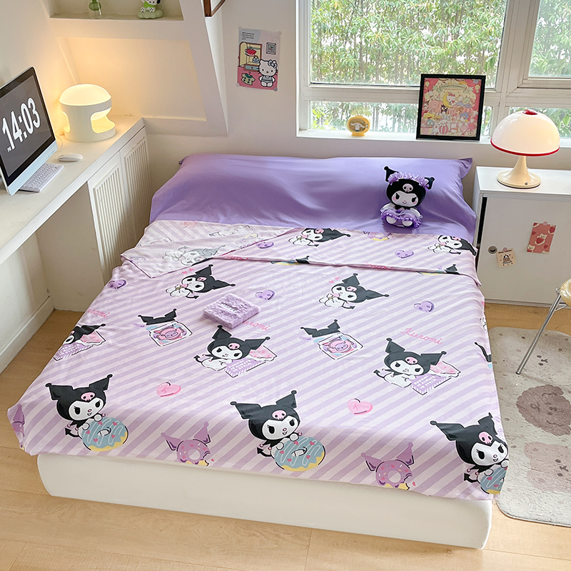 91家纺网 家纺一手货源 找家纺 金爱家 2024新款三丽鸥正版授权纯棉旅行隔脏睡袋火车出行睡袋系列（送同款收纳袋） 纯棉睡袋-美美库洛米