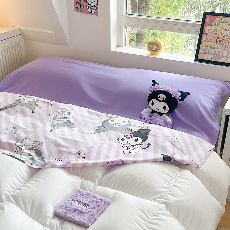 91家纺网 家纺一手货源 找家纺 金爱家 2024新款三丽鸥正版授权纯棉旅行隔脏睡袋火车出行睡袋系列（送同款收纳袋） 纯棉睡袋-美美库洛米