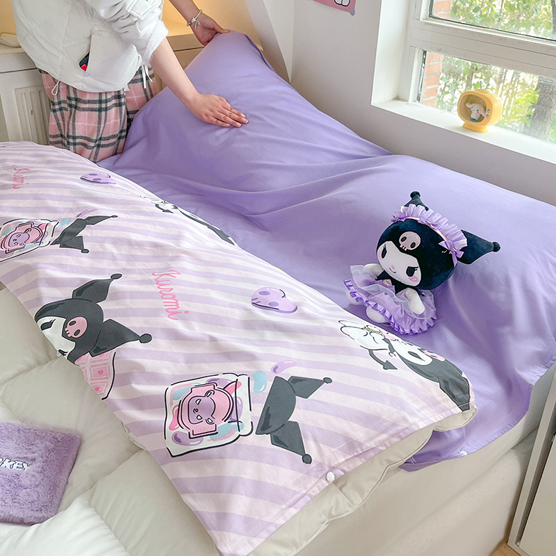 91家纺网 家纺一手货源 找家纺 金爱家 2024新款三丽鸥正版授权纯棉旅行隔脏睡袋火车出行睡袋系列（送同款收纳袋） 纯棉睡袋-美美库洛米