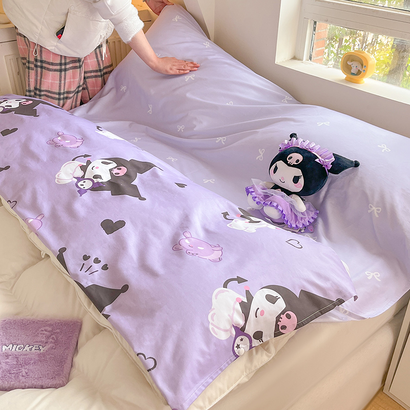 91家纺网 家纺一手货源 找家纺 金爱家 2024新款三丽鸥正版授权纯棉旅行隔脏睡袋火车出行睡袋系列（送同款收纳袋） 纯棉睡袋-梦想库洛米