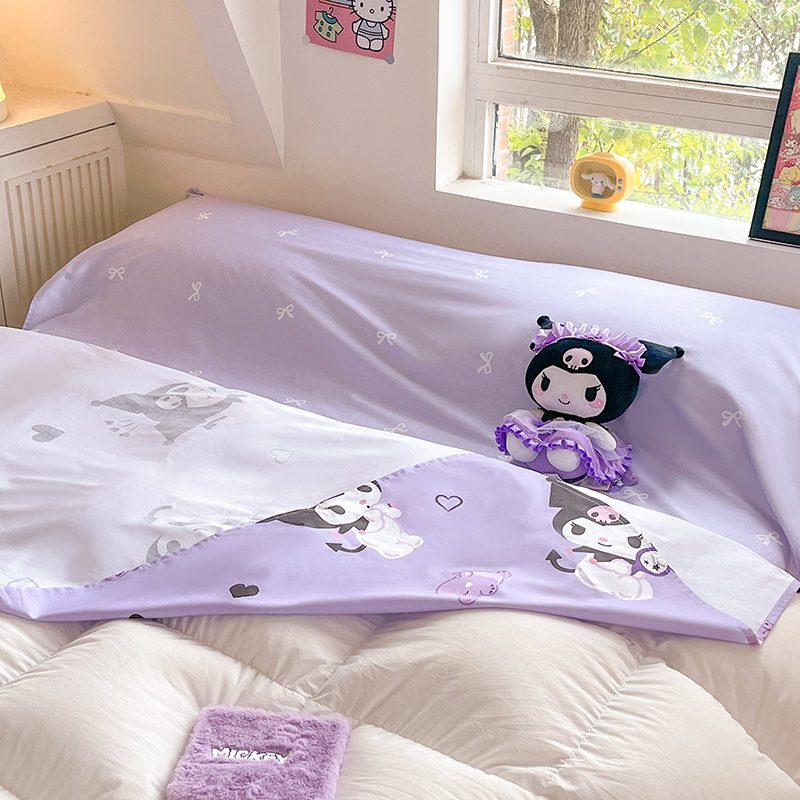 91家纺网 家纺一手货源 找家纺 金爱家 2024新款三丽鸥正版授权纯棉旅行隔脏睡袋火车出行睡袋系列（送同款收纳袋） 纯棉睡袋-梦想库洛米