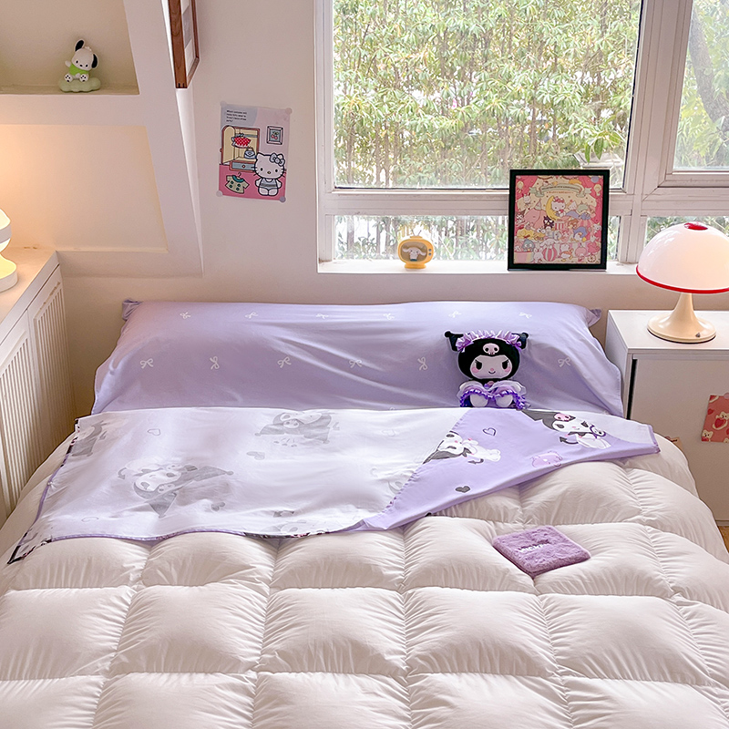 91家纺网 家纺一手货源 找家纺 金爱家 2024新款三丽鸥正版授权纯棉旅行隔脏睡袋火车出行睡袋系列（送同款收纳袋） 纯棉睡袋-梦想库洛米