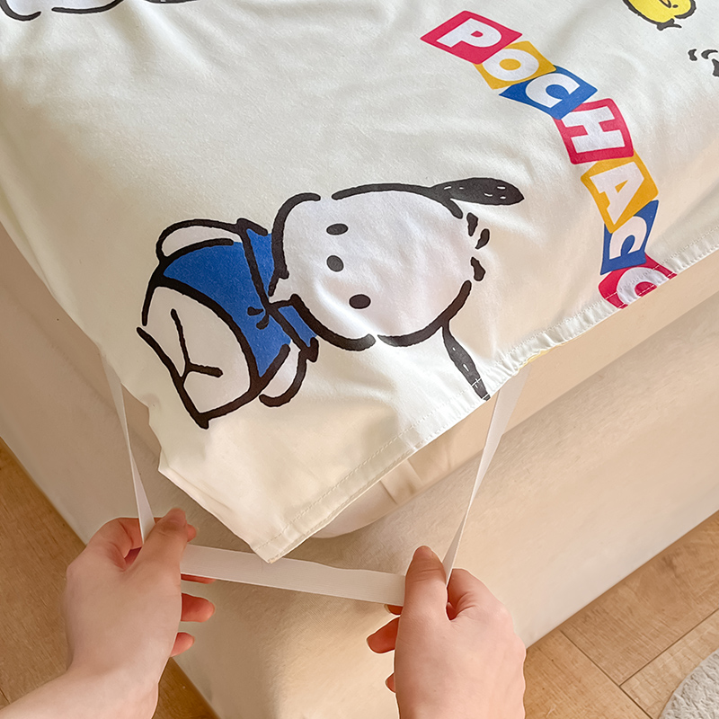 91家纺网 家纺一手货源 找家纺 金爱家 2024新款三丽鸥正版授权纯棉旅行隔脏睡袋火车出行睡袋系列（送同款收纳袋） 纯棉睡袋-帕恰伙伴