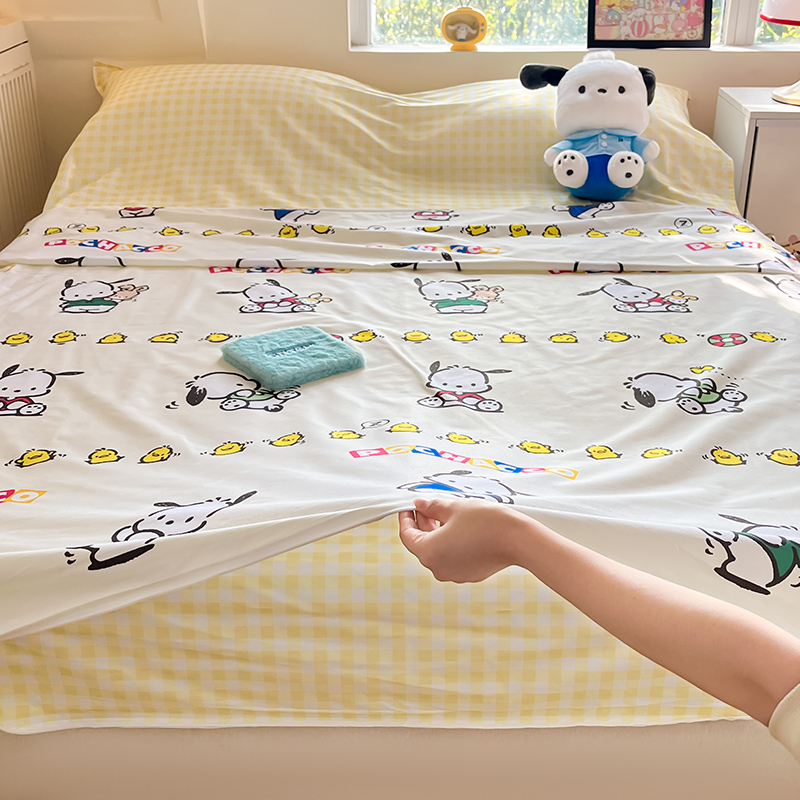 91家纺网 家纺一手货源 找家纺 金爱家 2024新款三丽鸥正版授权纯棉旅行隔脏睡袋火车出行睡袋系列（送同款收纳袋） 纯棉睡袋-帕恰伙伴