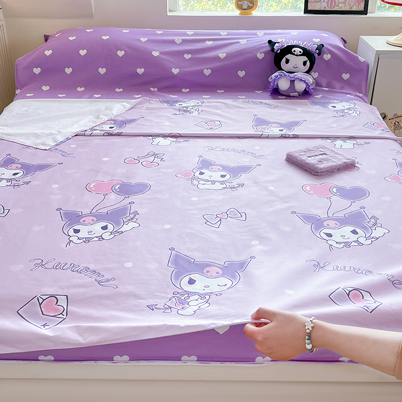 91家纺网 家纺一手货源 找家纺 金爱家 2024新款三丽鸥正版授权纯棉旅行隔脏睡袋火车出行睡袋系列（送同款收纳袋） 纯棉睡袋-气球库洛米