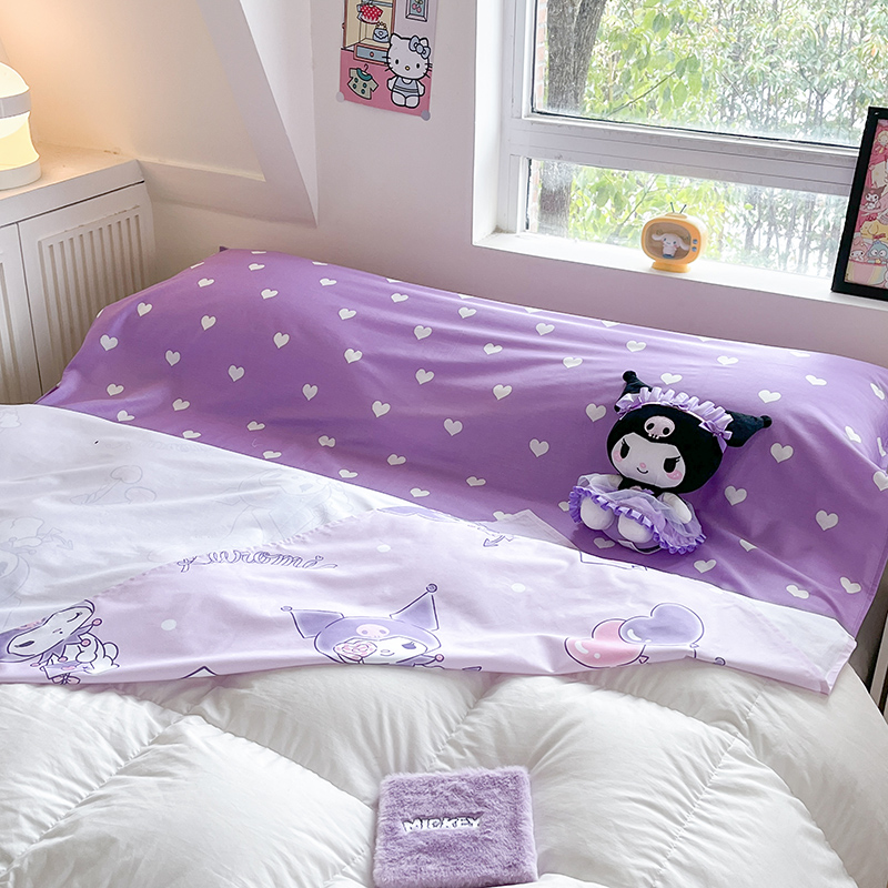 91家纺网 家纺一手货源 找家纺 金爱家 2024新款三丽鸥正版授权纯棉旅行隔脏睡袋火车出行睡袋系列（送同款收纳袋） 纯棉睡袋-气球库洛米