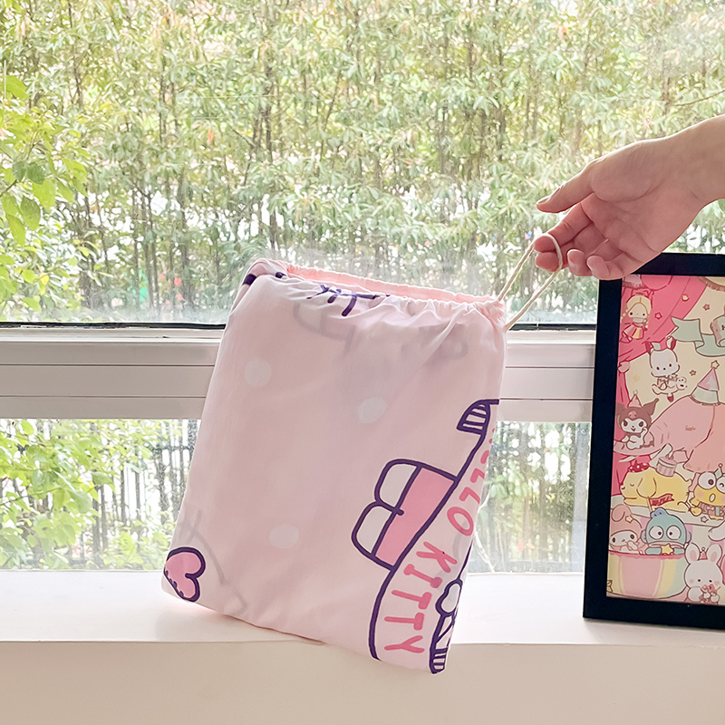 91家纺网 家纺一手货源 找家纺 金爱家 2024新款三丽鸥正版授权纯棉旅行隔脏睡袋火车出行睡袋系列（送同款收纳袋） 纯棉睡袋-糖果kitty