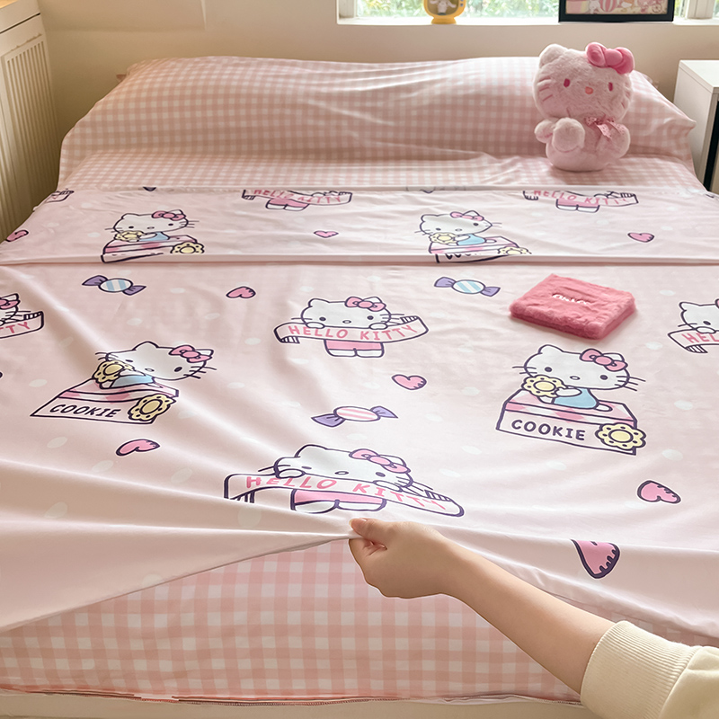 91家纺网 家纺一手货源 找家纺 金爱家 2024新款三丽鸥正版授权纯棉旅行隔脏睡袋火车出行睡袋系列（送同款收纳袋） 纯棉睡袋-糖果kitty