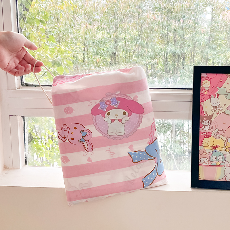 91家纺网 家纺一手货源 找家纺 金爱家 2024新款三丽鸥正版授权纯棉旅行隔脏睡袋火车出行睡袋系列（送同款收纳袋） 纯棉睡袋-甜甜美乐蒂