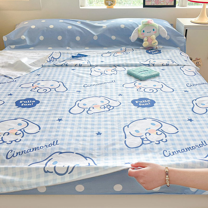 91家纺网 家纺一手货源 找家纺 金爱家 2024新款三丽鸥正版授权纯棉旅行隔脏睡袋火车出行睡袋系列（送同款收纳袋） 纯棉睡袋-甜甜玉桂狗