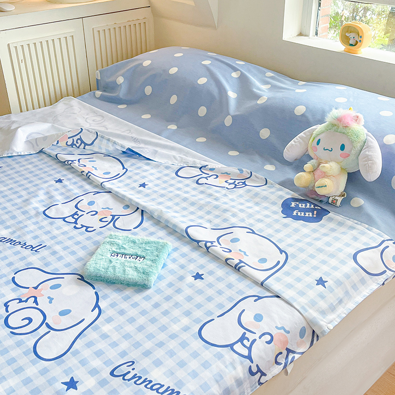 91家纺网 家纺一手货源 找家纺 金爱家 2024新款三丽鸥正版授权纯棉旅行隔脏睡袋火车出行睡袋系列（送同款收纳袋） 纯棉睡袋-甜甜玉桂狗