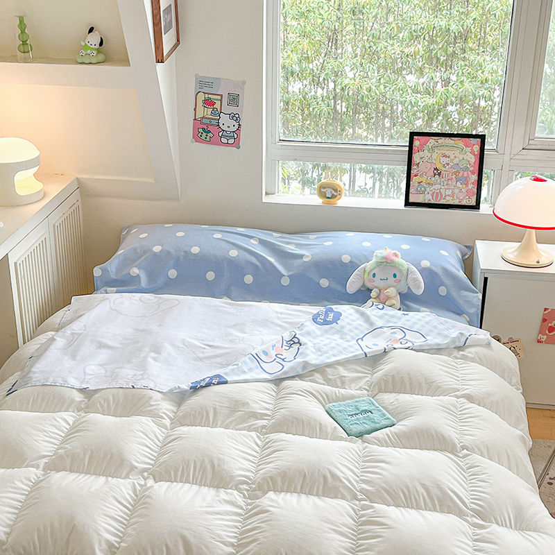 91家纺网 家纺一手货源 找家纺 金爱家 2024新款三丽鸥正版授权纯棉旅行隔脏睡袋火车出行睡袋系列（送同款收纳袋） 纯棉睡袋-甜甜玉桂狗